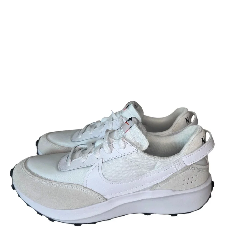 Nike Waffle Debut Sneaker Shoes Womens 10 White DH9523-100 Running Lace Up NWB